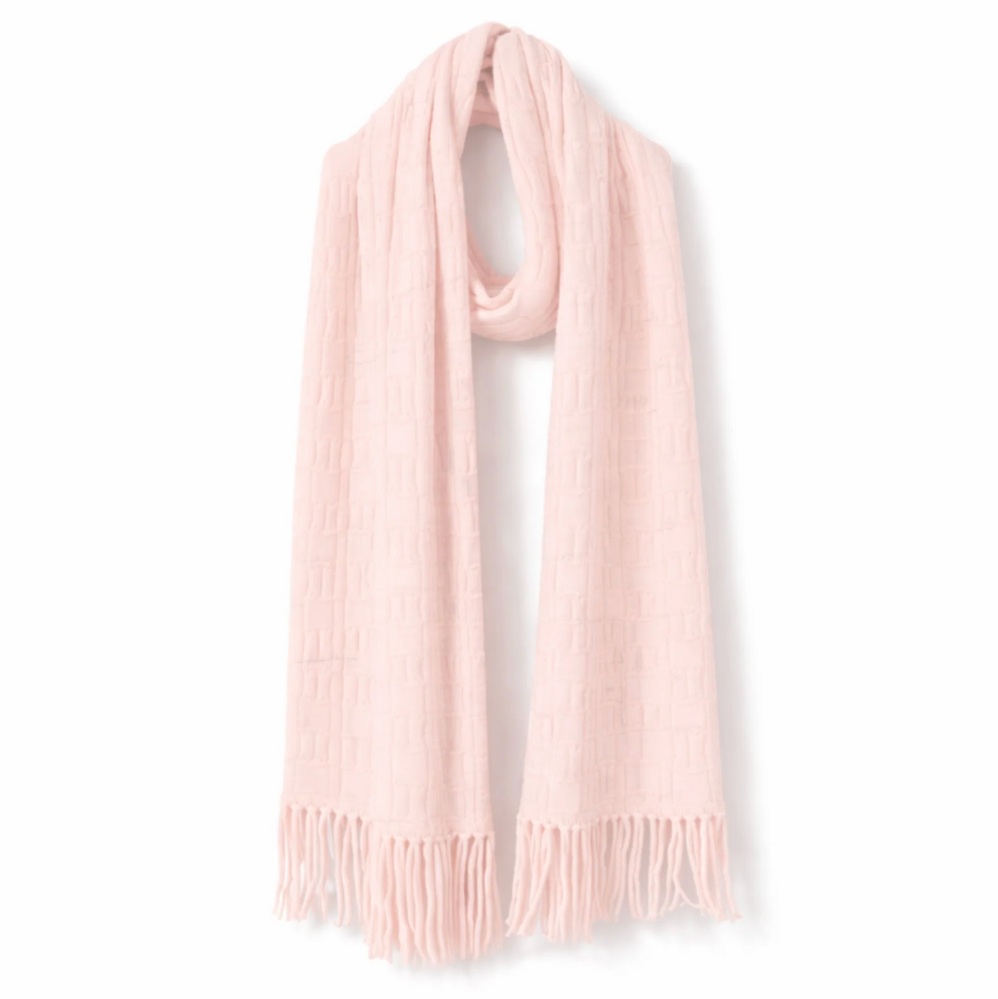 Adele Cable Knit Scarf - Blush