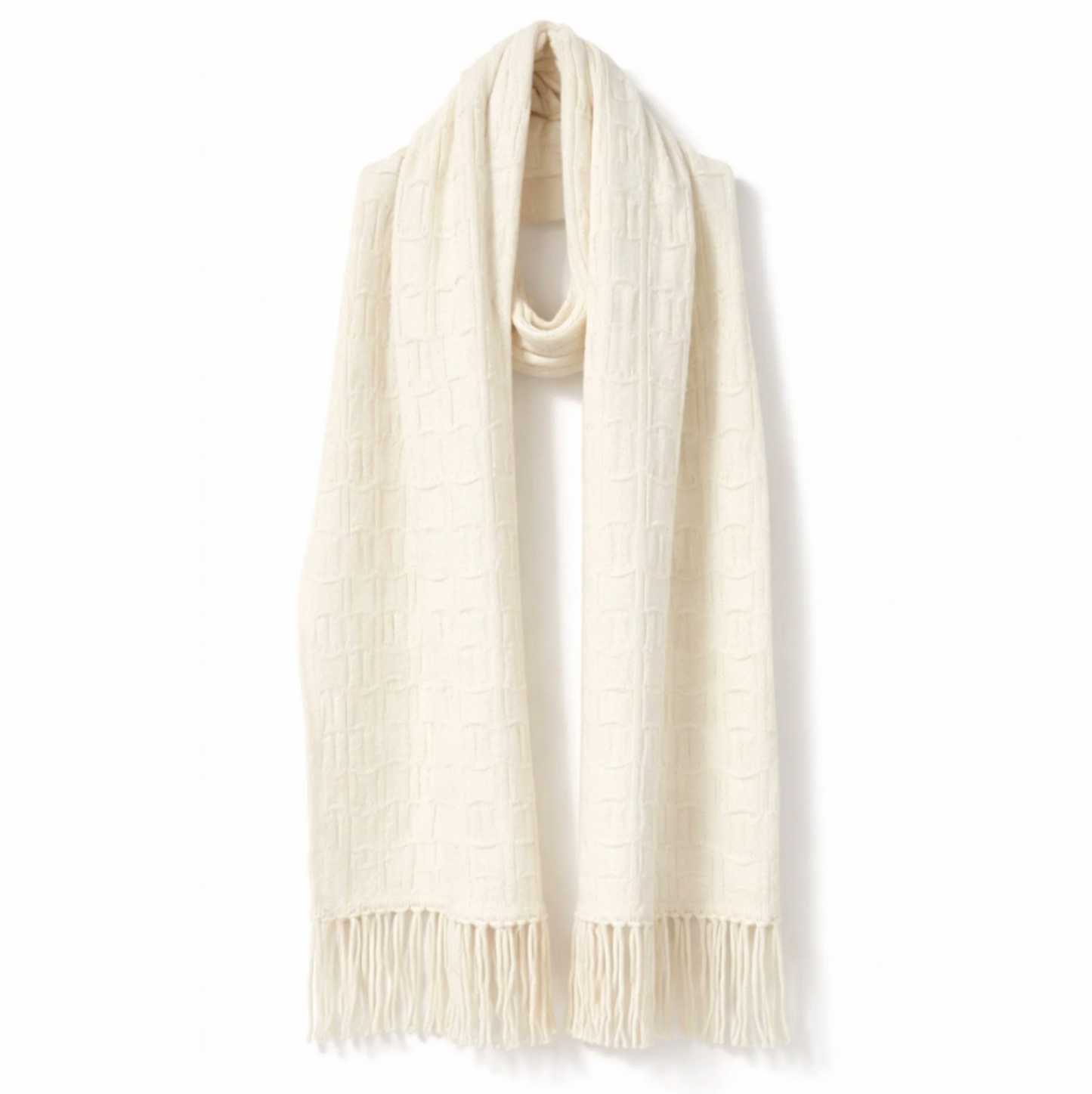 Adele Cable Knit Scarf - Cream